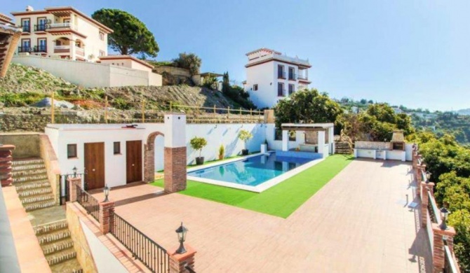 2 bedrooms house with sea view shared pool and jacuzzi at Canillas de Albaida