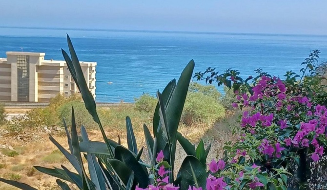 Garden apartment with sea view in Fuengirola